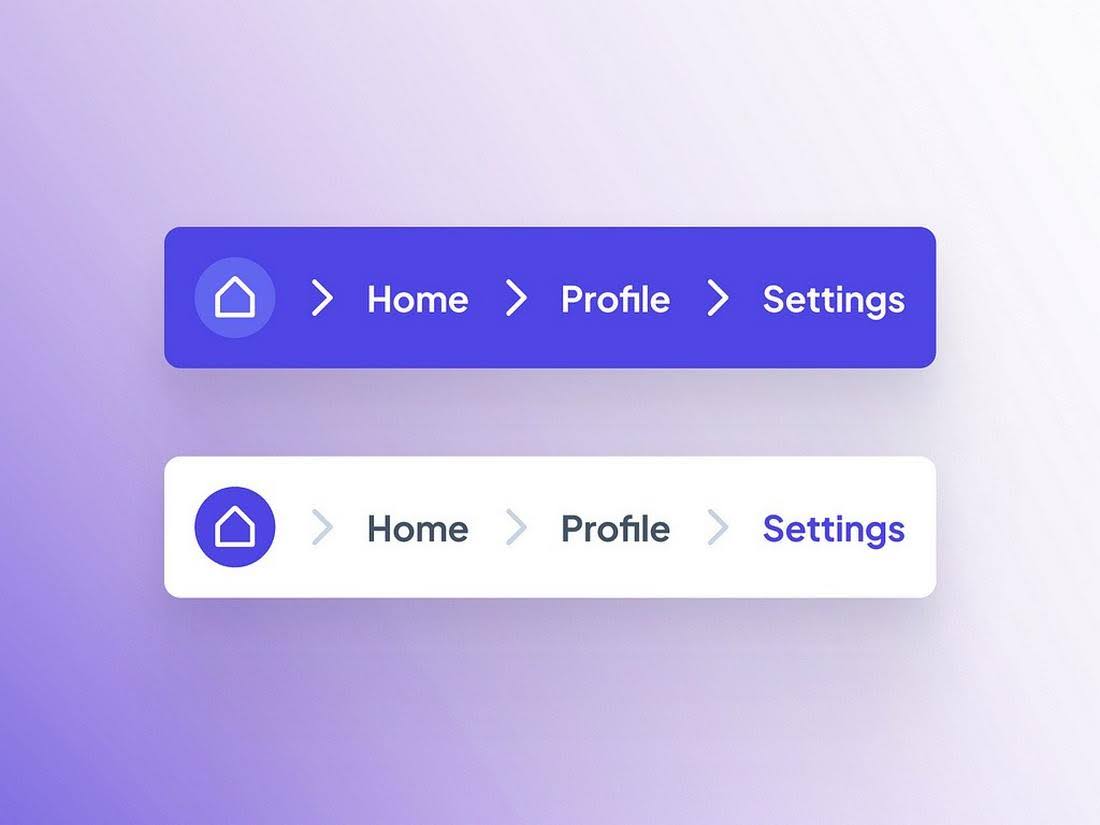 Screenshot of breadcrumbs from a website page